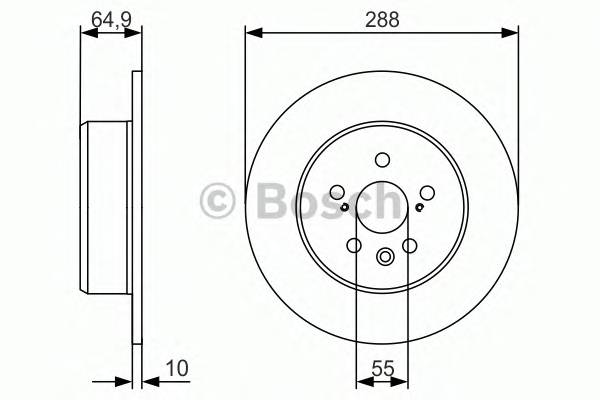 Задний тормозной диск BOSCH 0986479970