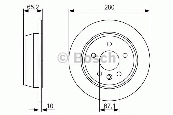 Задний тормозной диск BOSCH 0986479S02
