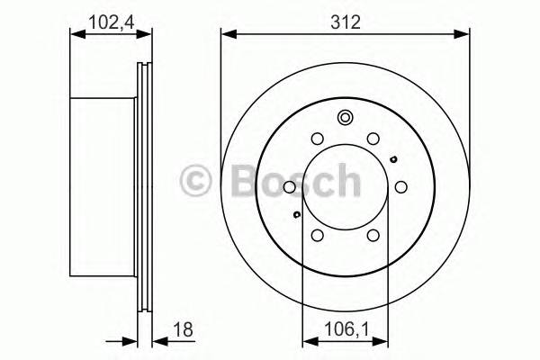 Задний тормозной диск BOSCH 0986479R57
