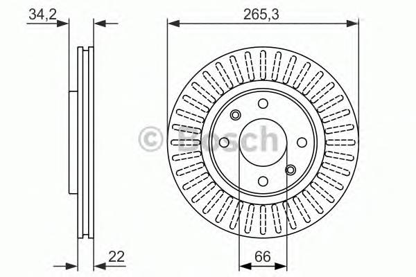 Передний тормозной диск BOSCH 0986479890