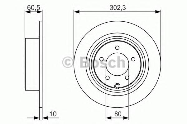 Задний тормозной диск BOSCH 0986479R07