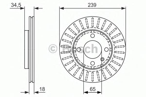 Передний тормозной диск BOSCH 0986479891