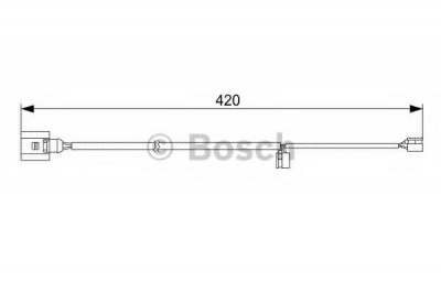 Передний датчик износа BOSCH 1987473012