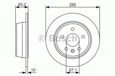 Задний тормозной диск BOSCH 0986479S02