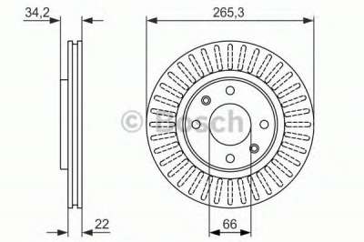 Передний тормозной диск BOSCH 0986479890