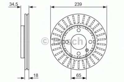 Передний тормозной диск BOSCH 0986479891