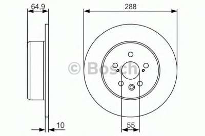Задний тормозной диск BOSCH 0986479970